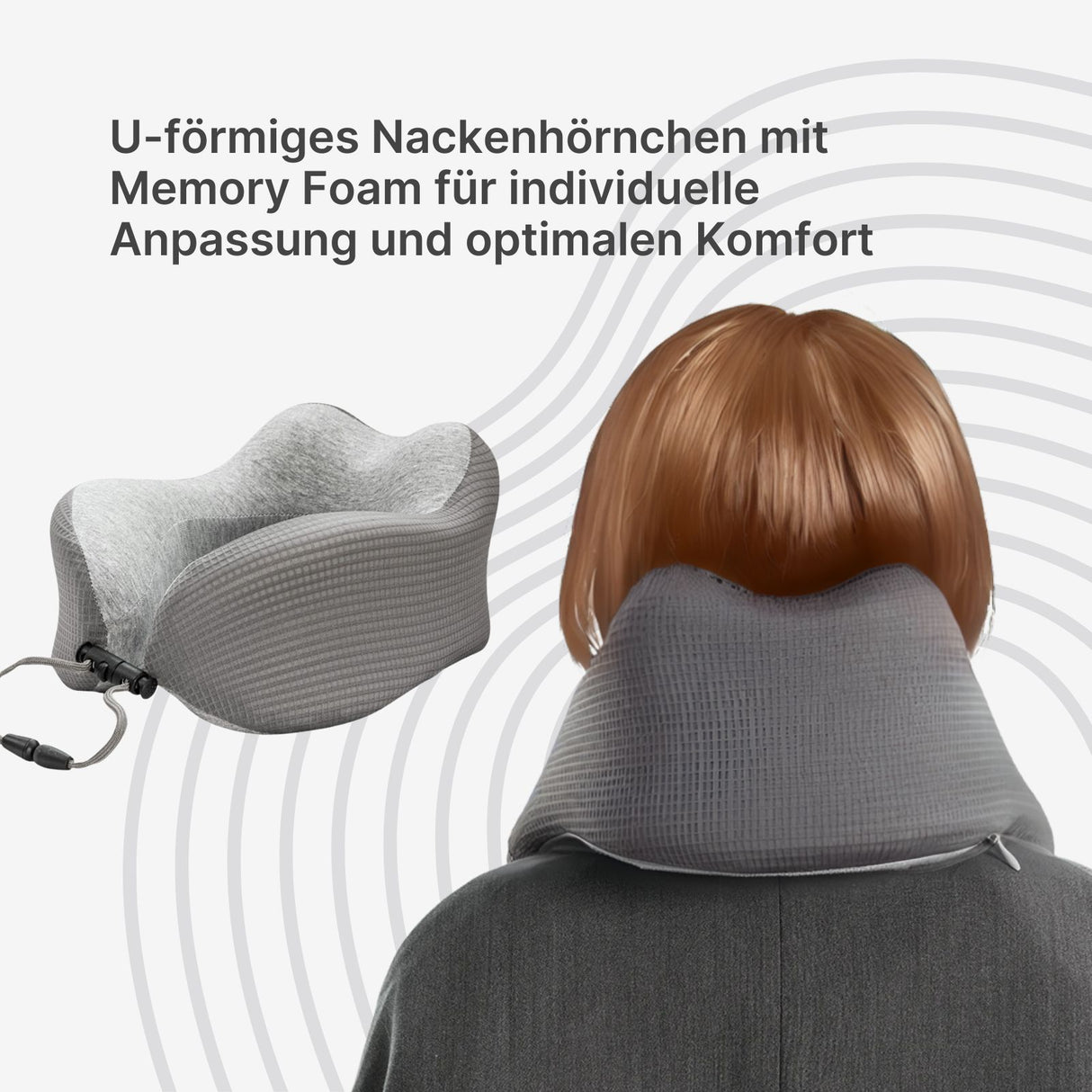 Reisekissen Flugzeug Nackenhörnchen Nackenkissen Memory Foam