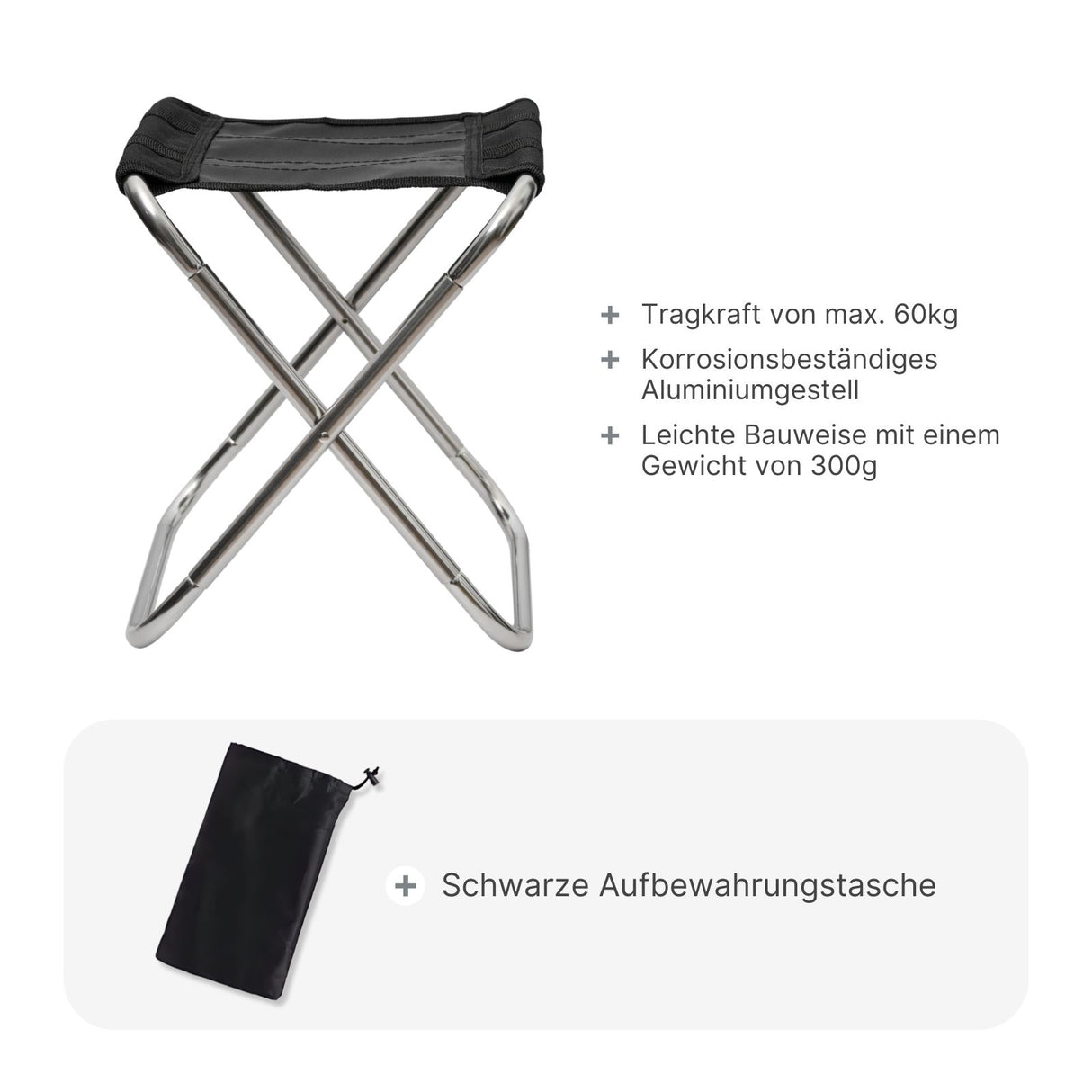 Mini-Campinghocker Campingstuhl Angelhocker Klapphocker Falthocker