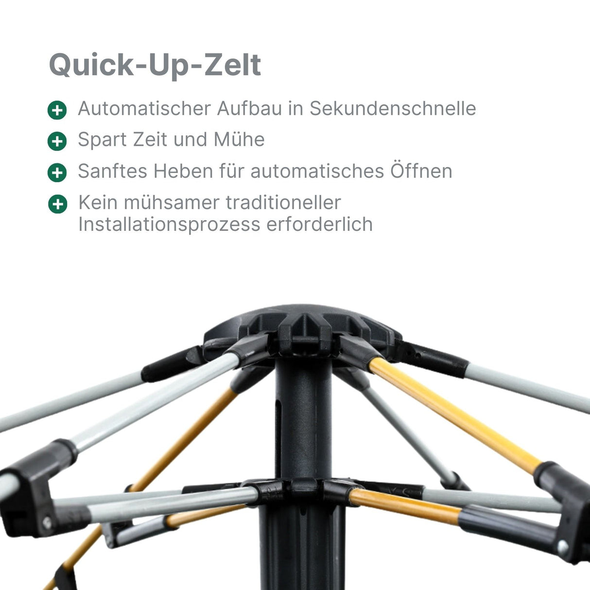 Campingzelt für 3-4 Personen Quick-Up-Zelt Automatikzelt Festivalzelt