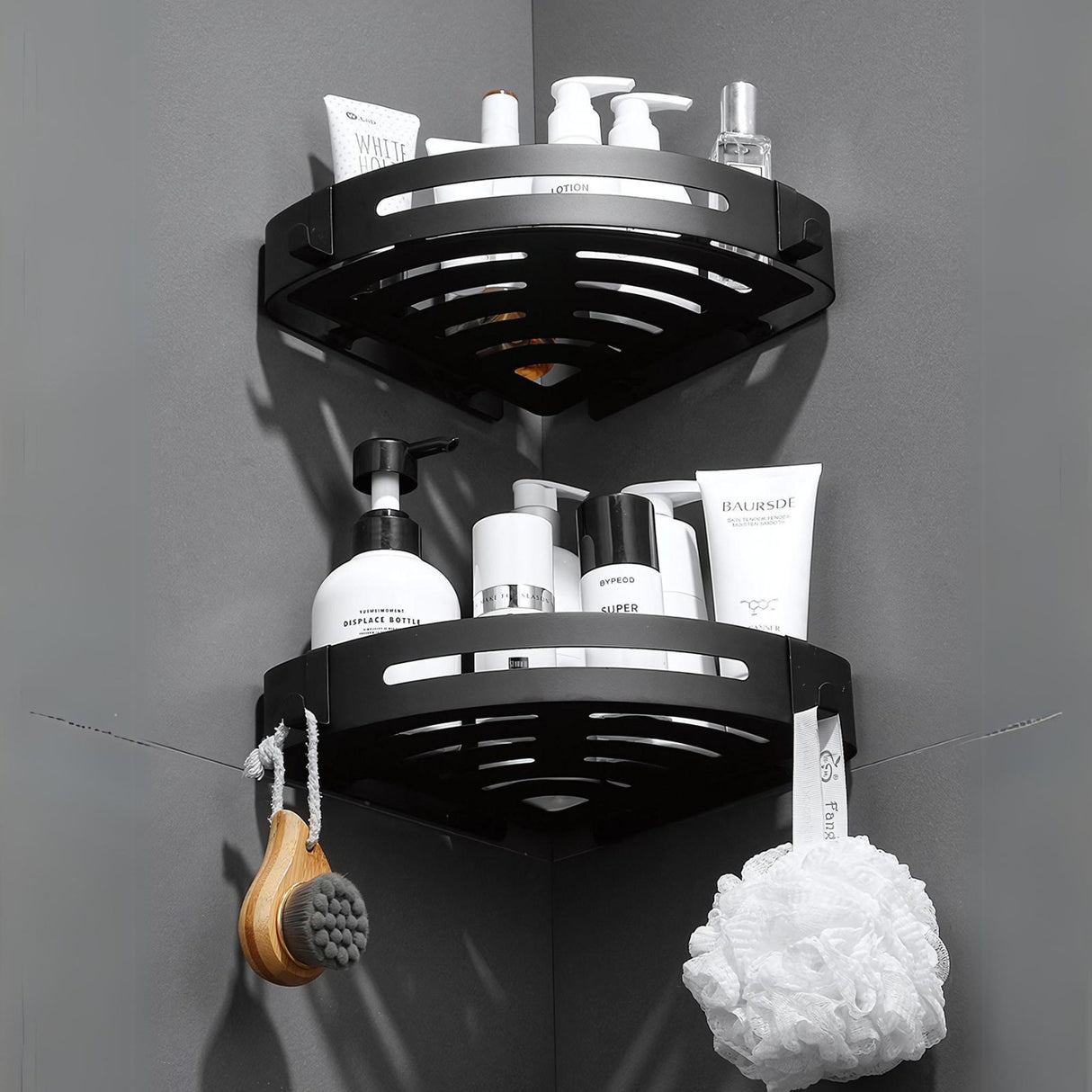 Eckregal Duschregal Küchenregal Aufbewahrungsgestell Eck-Organizer