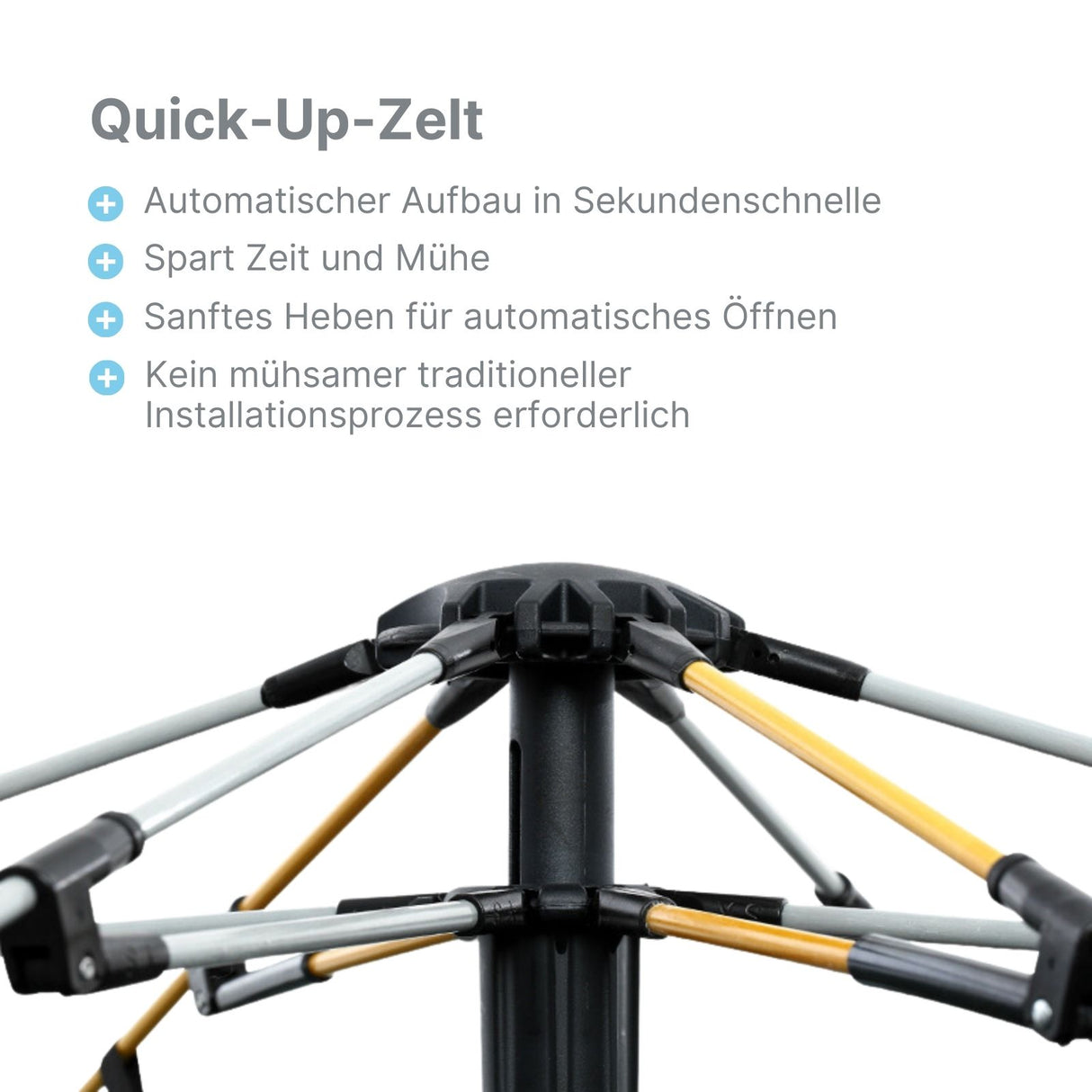 Quick-Up-Zelt für 3-4 Personen Campingzelt Automatikzelt Festivalzelt