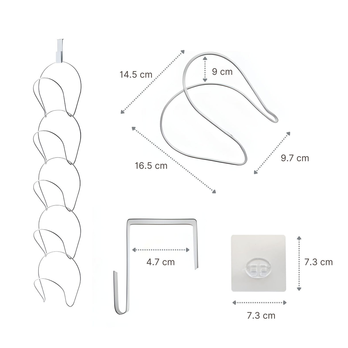 Türgarderobe Türhalterung für Hut Schal Handtasche Hängegarderobe Set