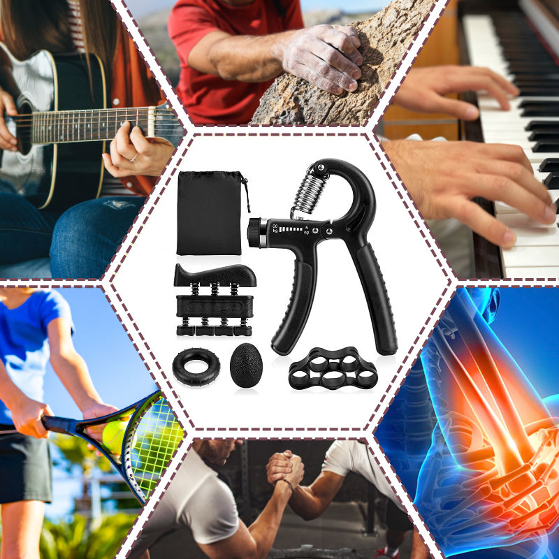 5-tlg. Hand- und Unterarmtrainer-Set Handgripper Fingertrainer
