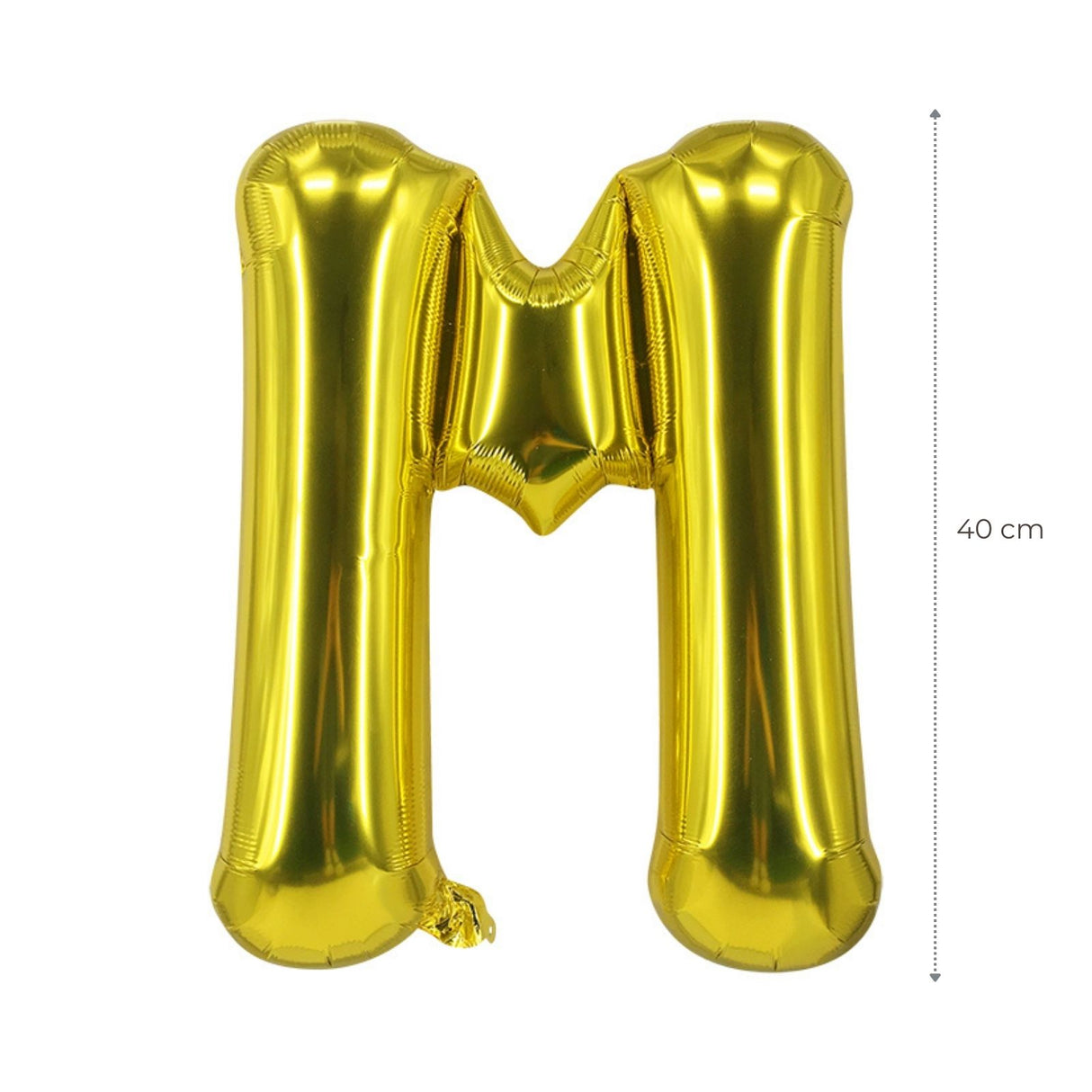 Buchstabenballon M Golden Geburtstagsparty Ballon Folienballon 40cm