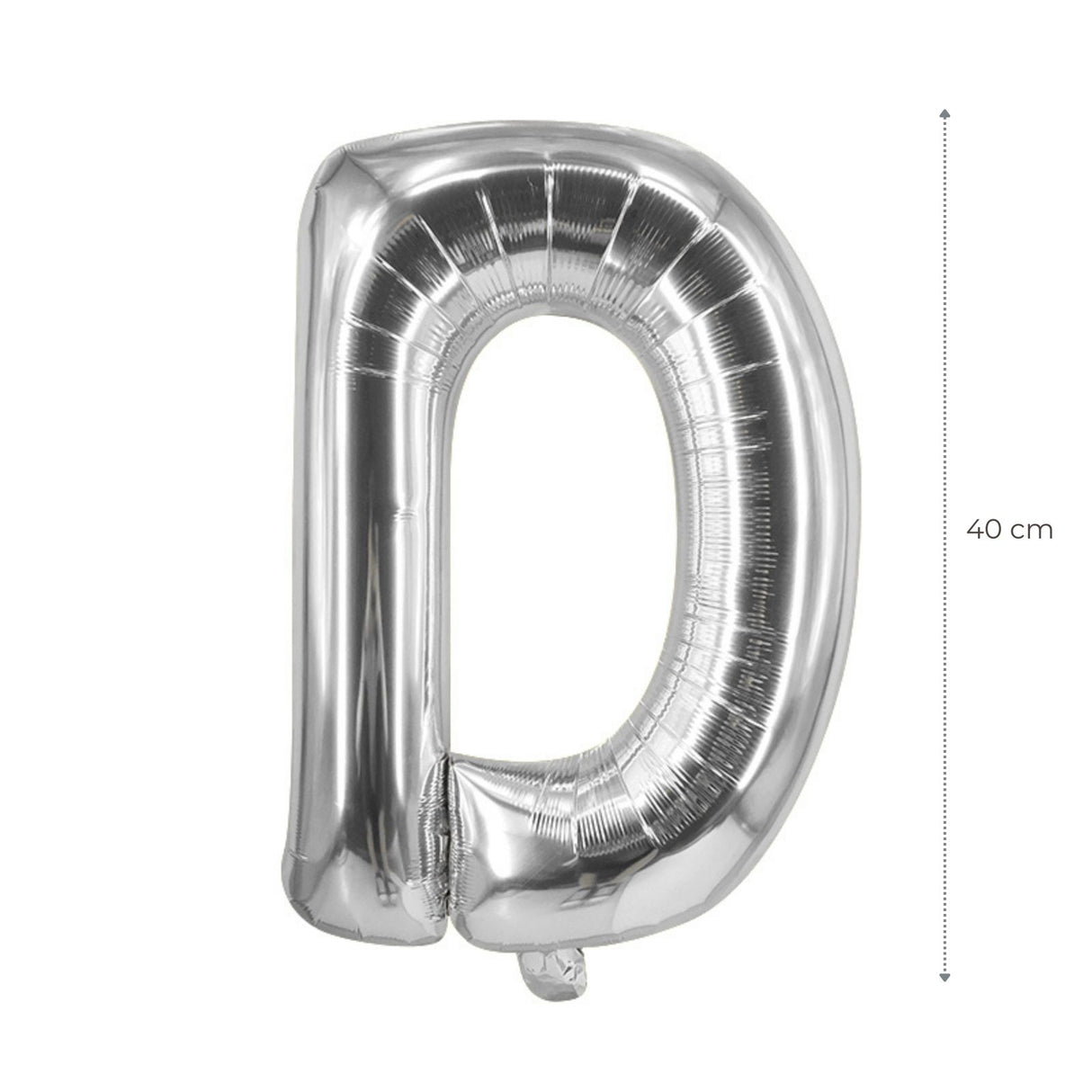 Buchstabenballon D Silbrig Geburtstagsparty Ballon Folienballon 40cm