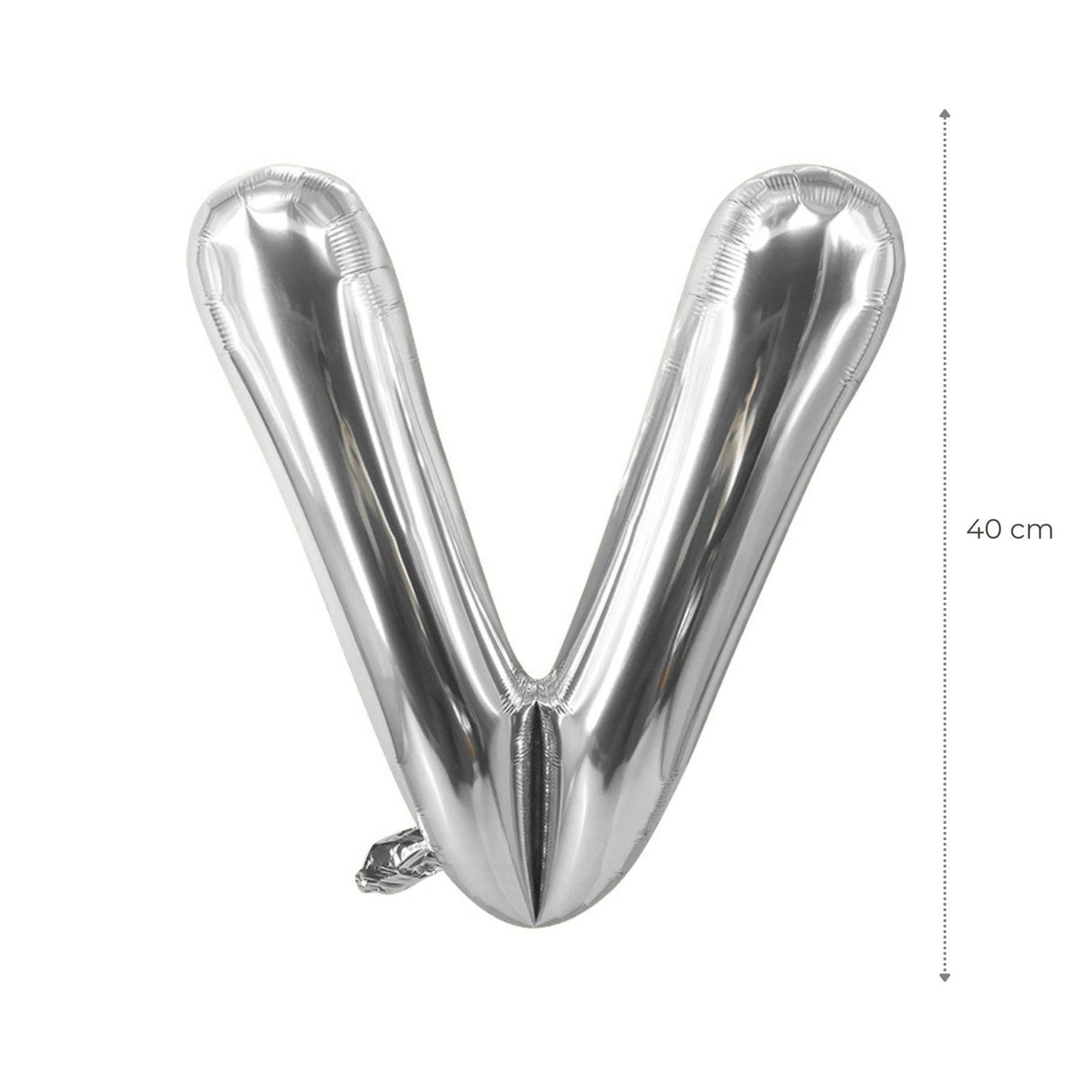Buchstabenballon V Silbrig Geburtstagsparty Ballon Folienballon 40cm