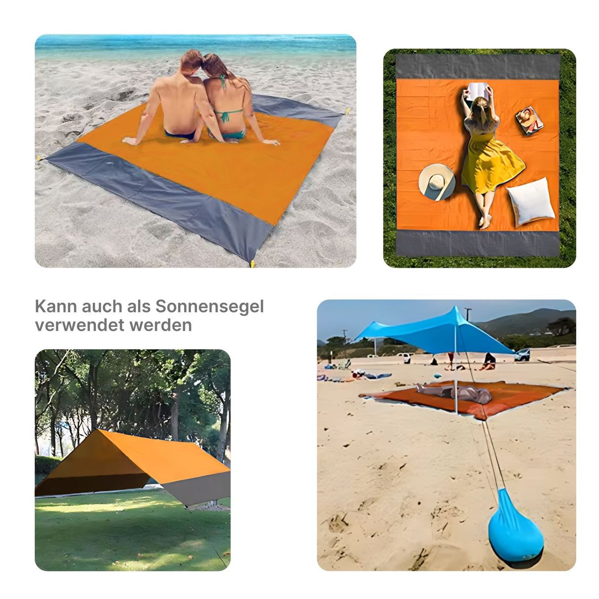 Strandmatte Strandtuch Picknickdecke Sandfreie Stranddecke Liegetuch