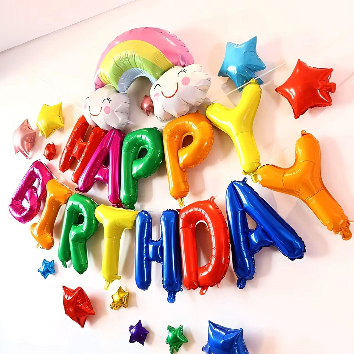 Happy Birthday Buchstabenballon Luftballon Folienballon Girlande