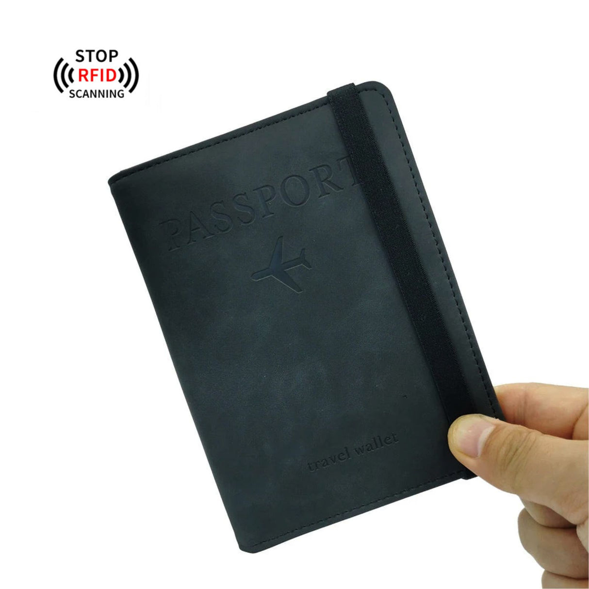 Reisepasshülle mit RFID Blocker Passport-Wallet Passetui Reisepass-Schutzhülle