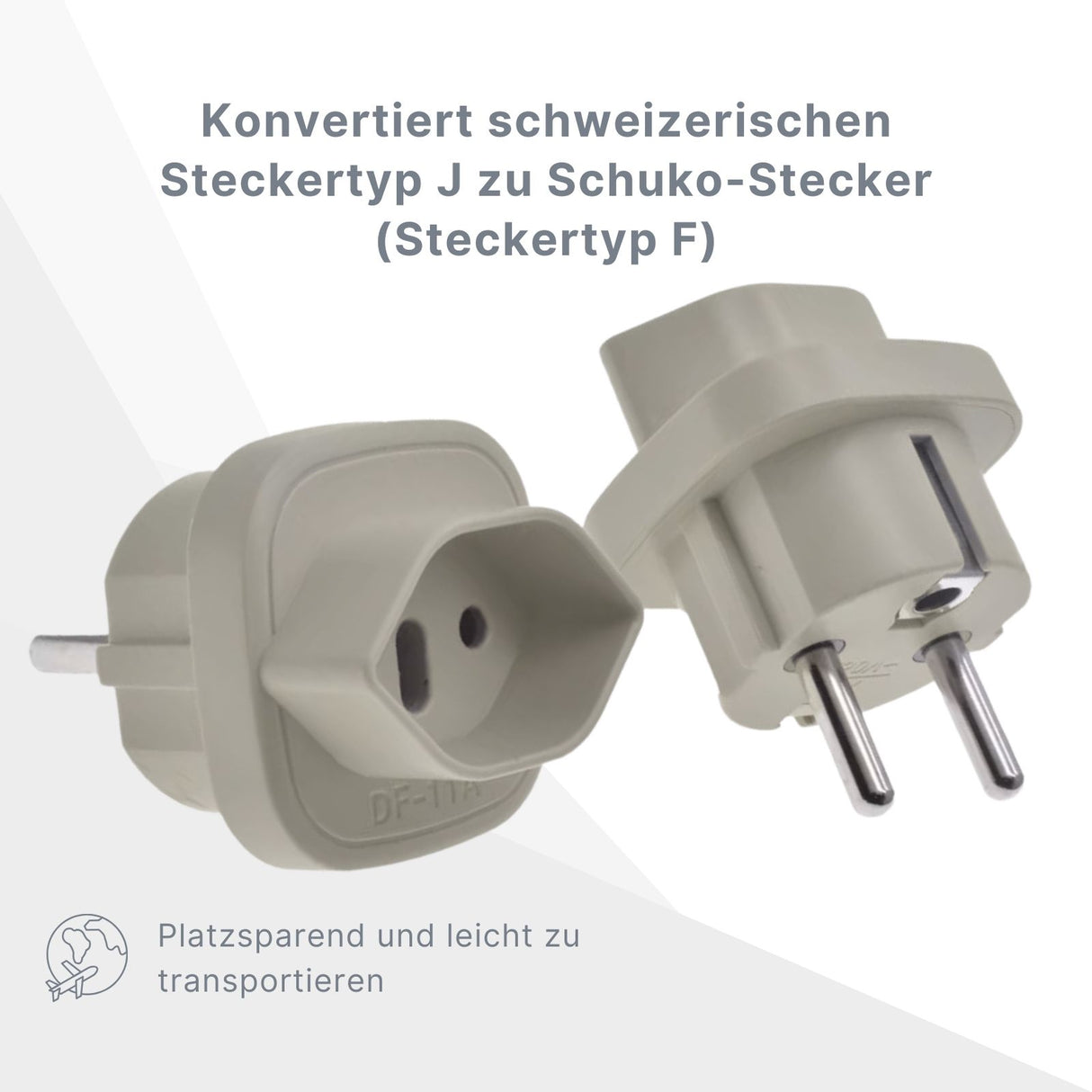 Steckdosenadapter Schweiz zu Schuko Adapter Konvertierungsstecker Reisestecker