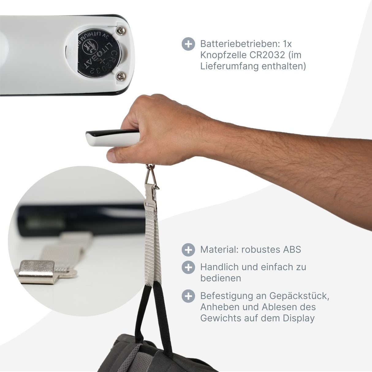 Digitale Gepäckwaage Kofferwaage Reisewaage Handwaage Hängewaage