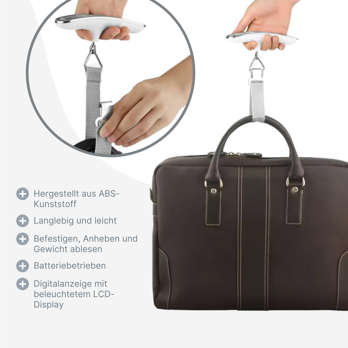 Digitale Handwaage Kofferwaage Gepäckwaage Reisewaage Hängewaage