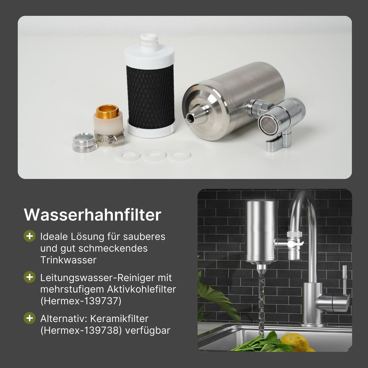 Wasserhahnfilter Küchenarmatur-Wasserfilter Leitungswasser-Reiniger