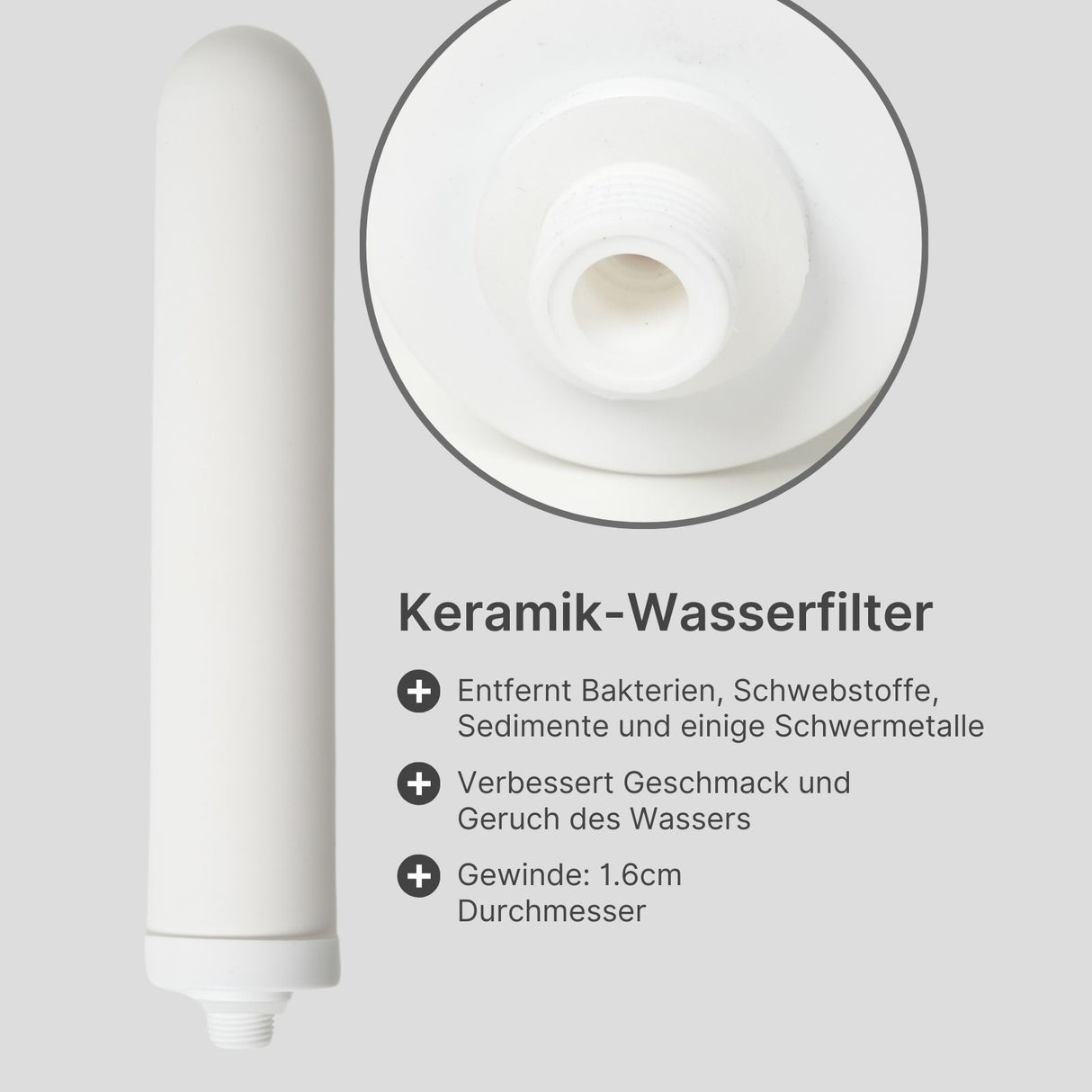 Keramik-Filterkartusche Ersatzfilter für Counter Top-Wasserfilter 137862