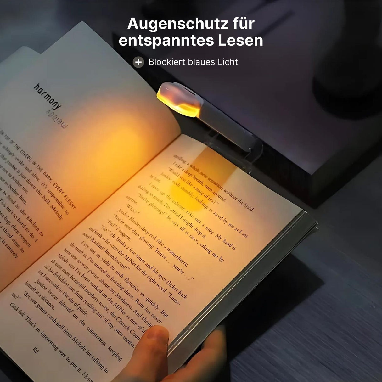 Wiederaufladbare Leselampe mit Ständer und Buch-Klemme LED-Leselicht Buchlampe Clip-Lampe