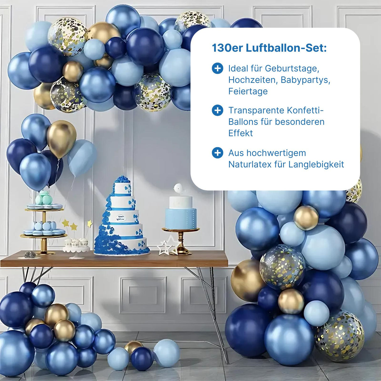 130er Set Luftballons Ballonbogen Ballongirlande Party-Luftballons Geburtstagsballons
