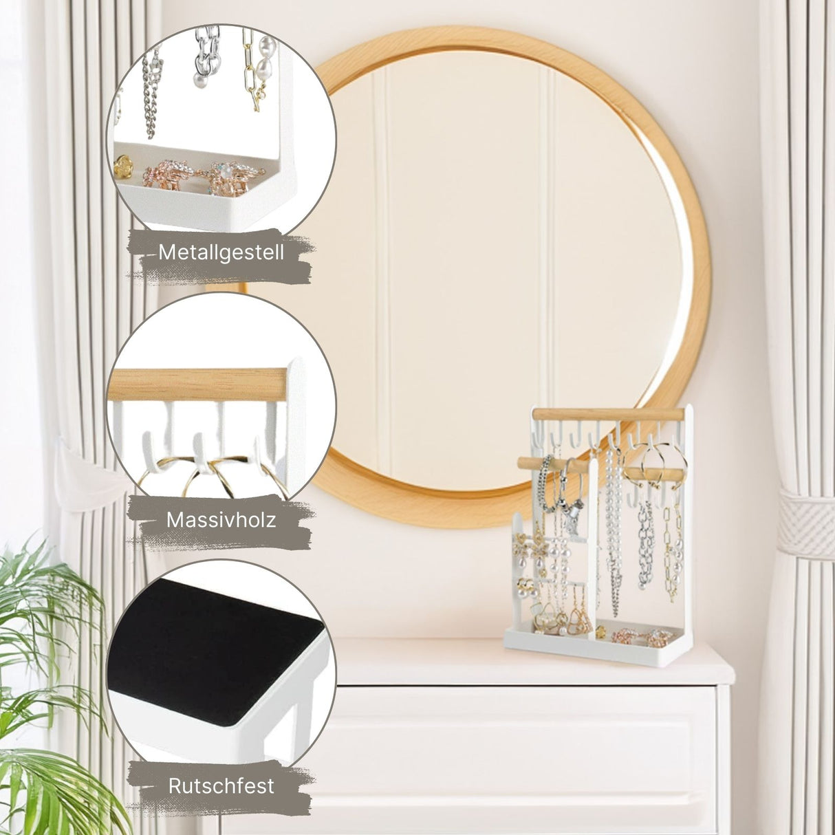 Schmuckständer Schmuckhalter Organizer für Ketten Armbänder Ohrringe