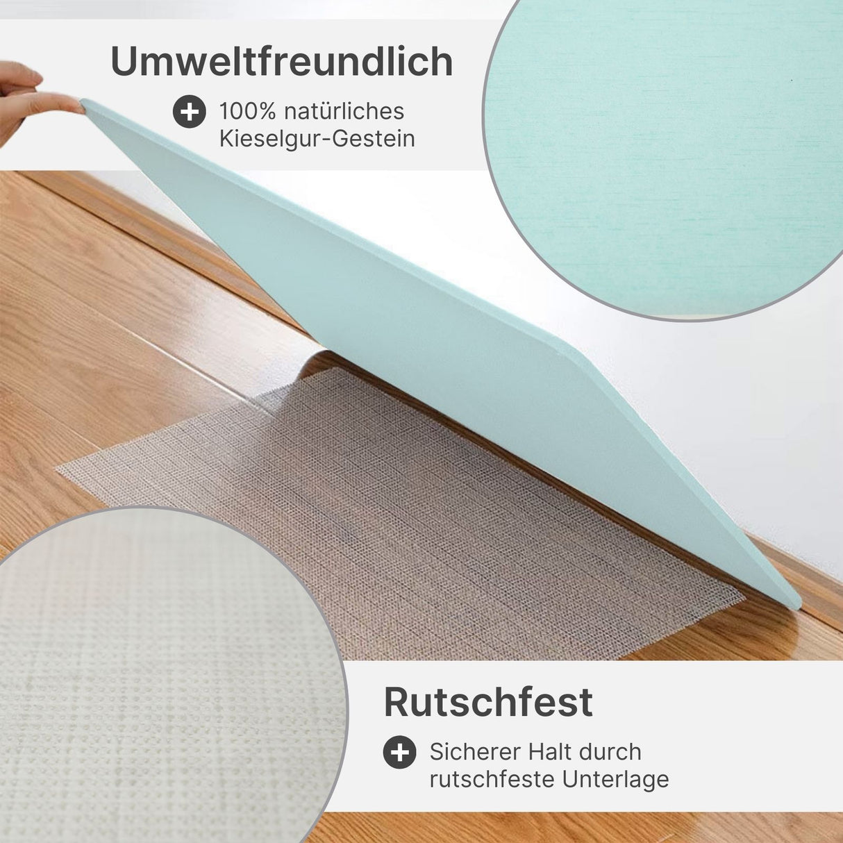 Stein-Badematte fürs Badezimmer Diatomit-Fussmatte Kieselgur-Matte Badvorleger