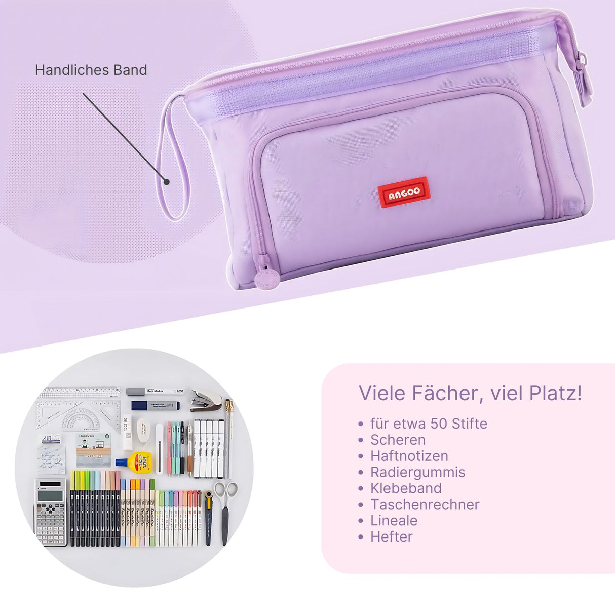 Grosse Federtasche Federmappe Schlamperetui Stiftetasche Schreibetui