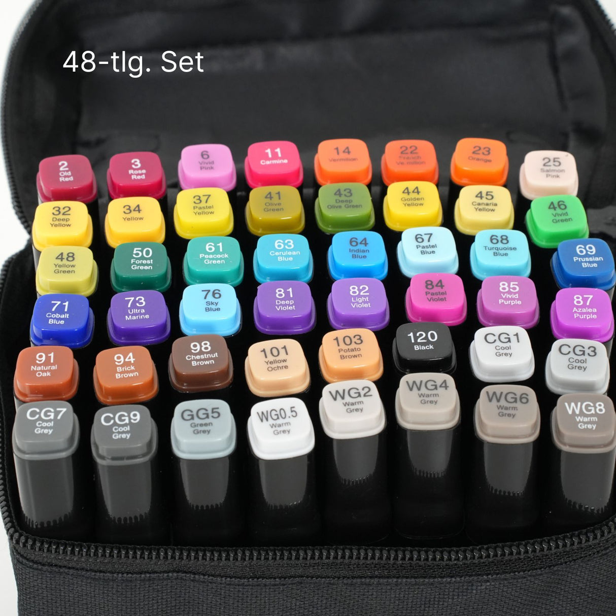 48-tlg. Set Twin Marker Doppelseitige Stifte Dual Marker Doppelspitz-Filzstifte