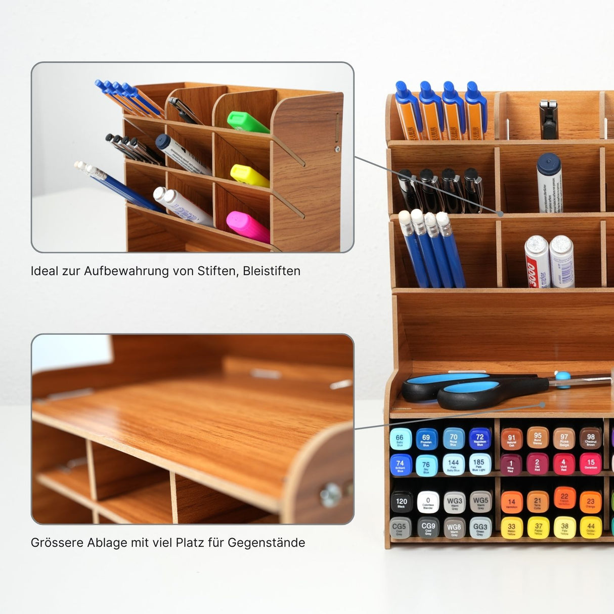 Stiftaufbewahrung Bürotisch-Stifthalter Stiftebox Schreibtisch-Organizer Pen Desk-Organizer