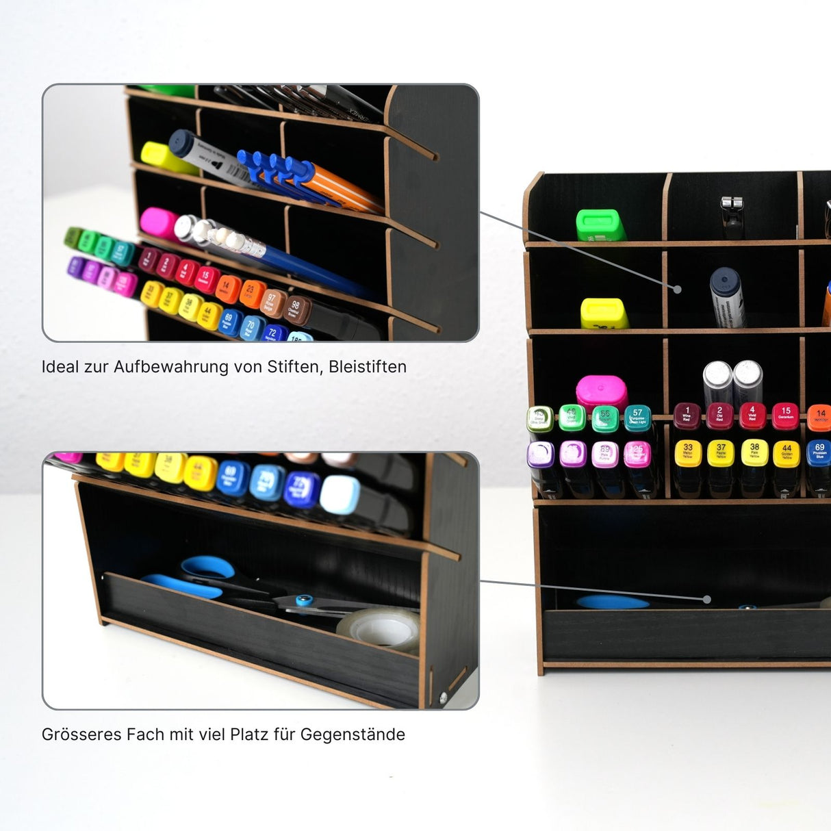 Pen Desk-Organizer Schreibtisch-Organizer Stiftaufbewahrung Stiftebox Bürotisch-Stifthalter