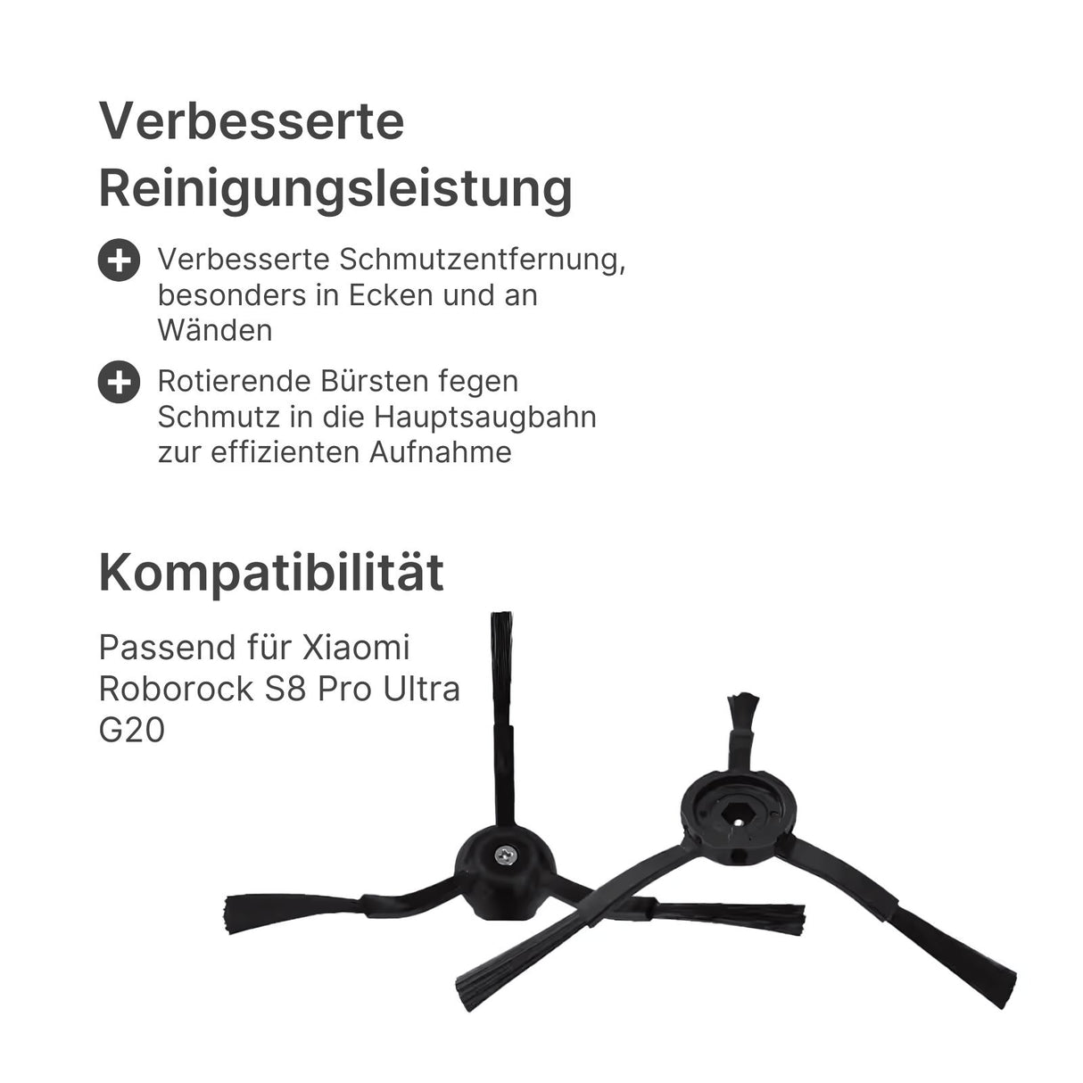 Alternative Seitenbürsten Seitenpinsel zu Xiaomi Roborock S8 Pro Ultra G20