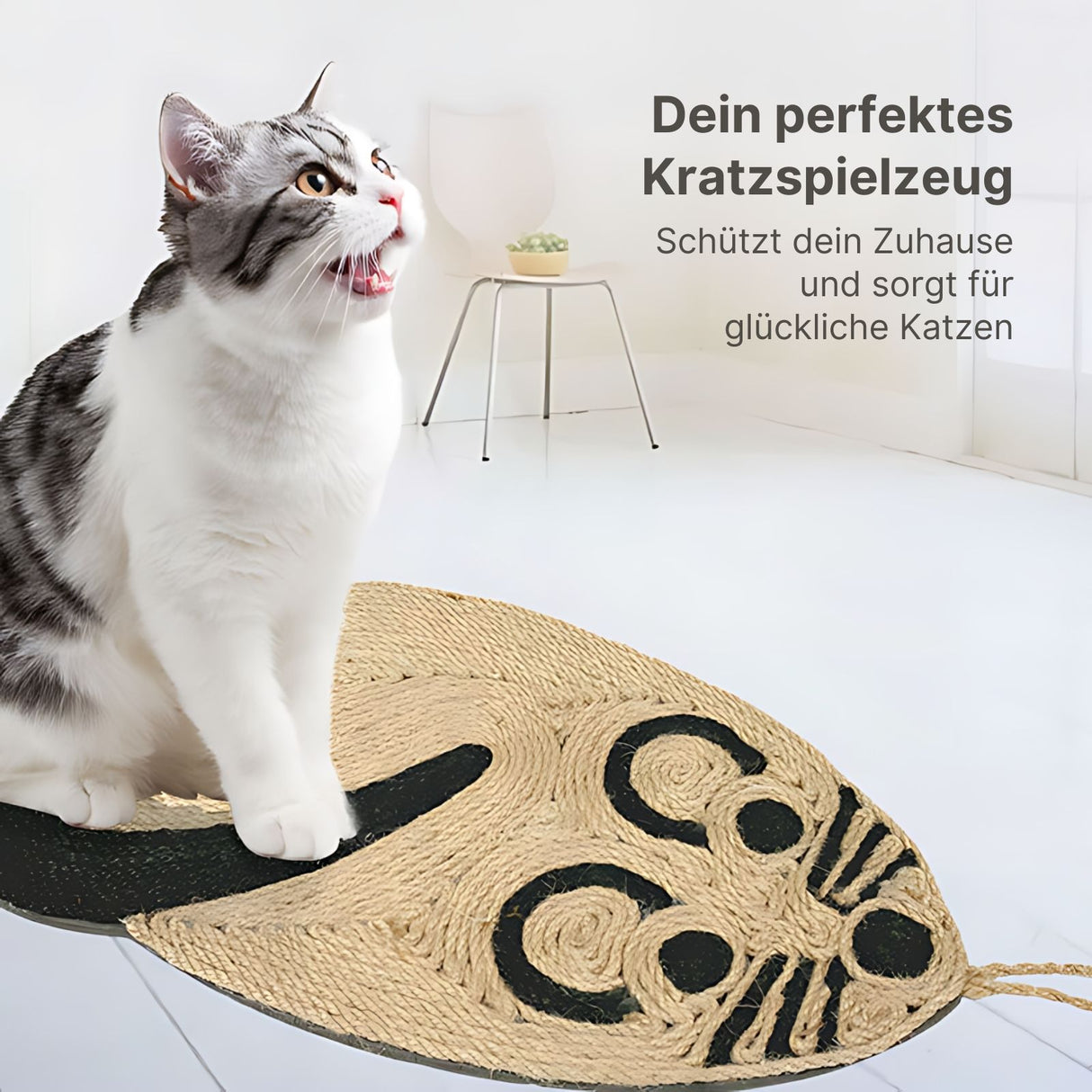 Katzen-Kratzmatte in Mausform Kratzspielzeug Kratzteppich Katzenspielzeug Kratzfläche