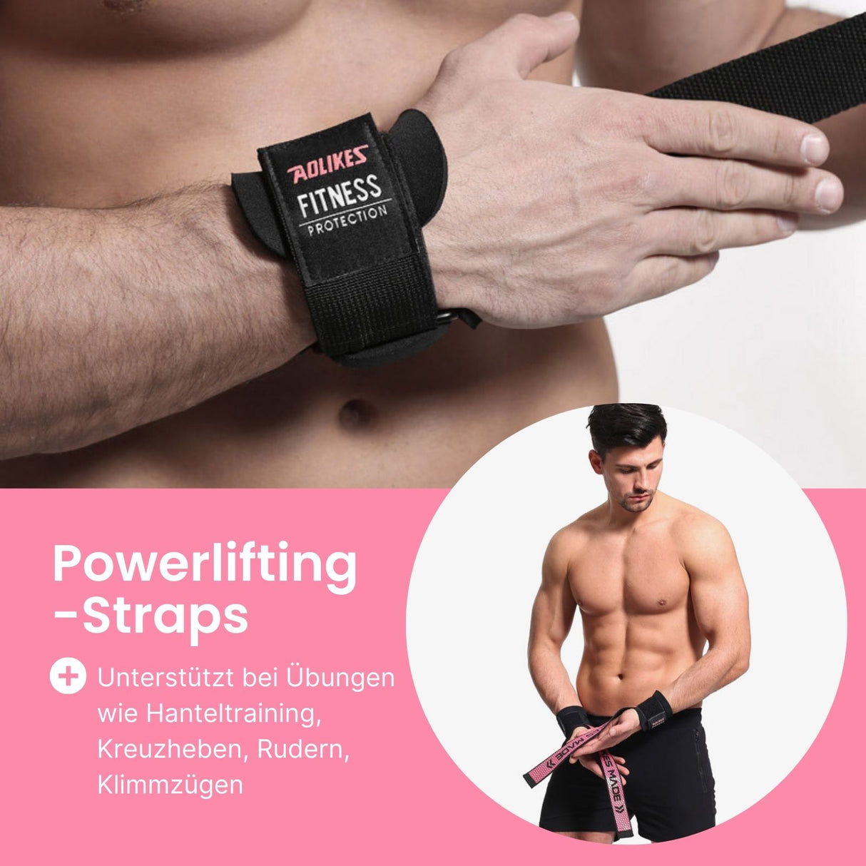 Powerlifting-Strap Handgelenkbandage Zughilfe Handgelenkstrap