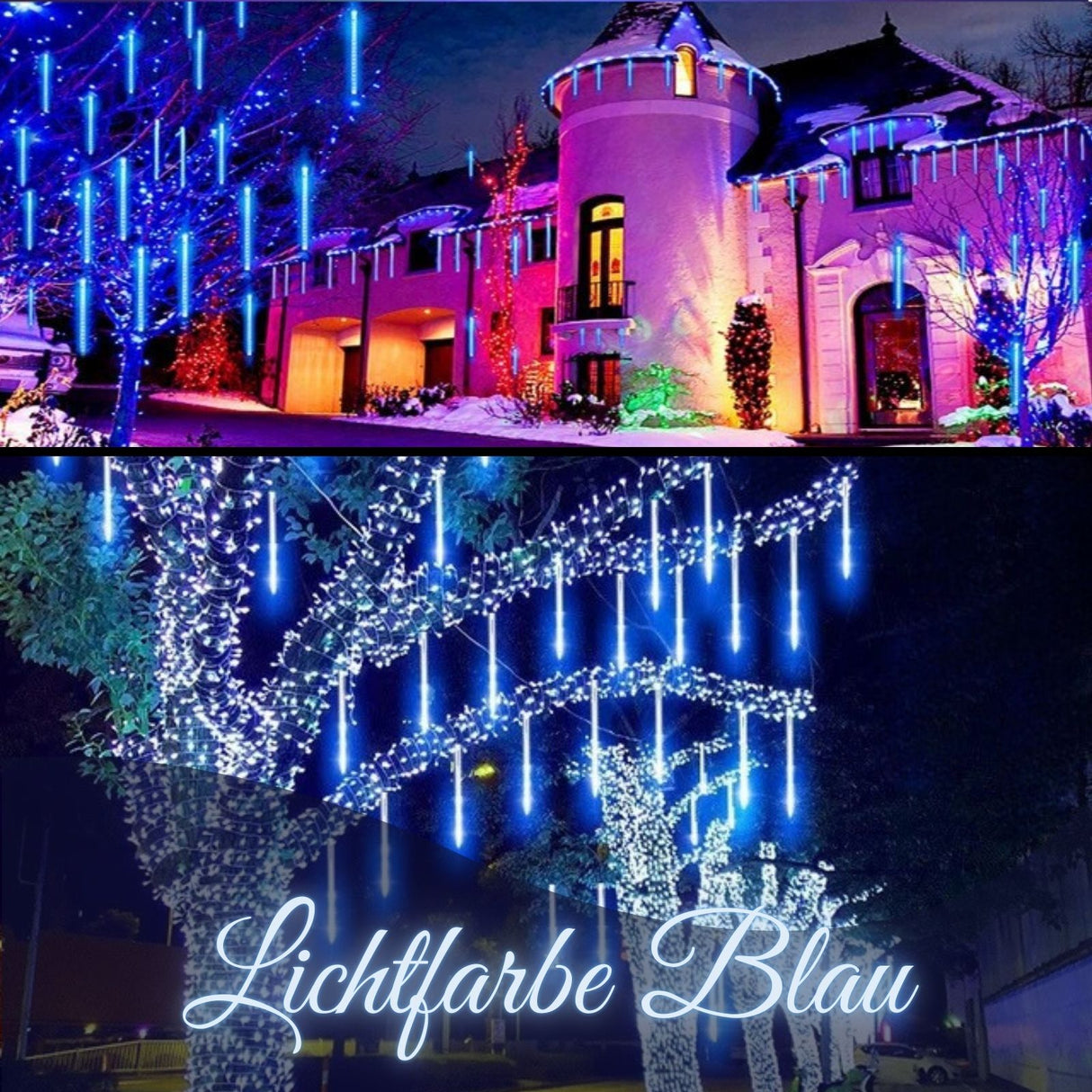 Meteor Lichter 2.8m LED Weihnachtslichter Wassertropfen Eiszapfen Girlande