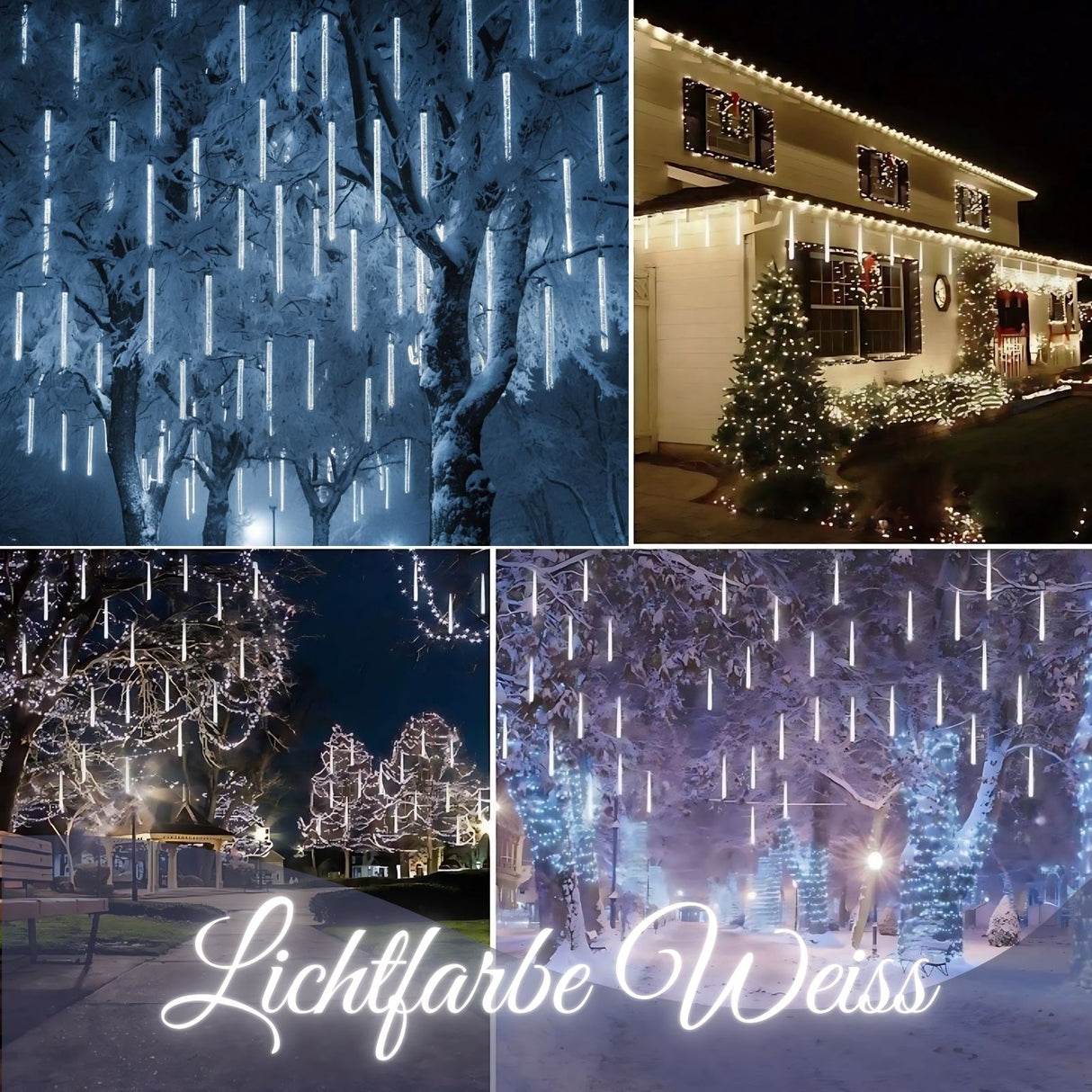 Meteor Lichter 2.8m LED Weihnachtslichter Wassertropfen Eiszapfen Girlande