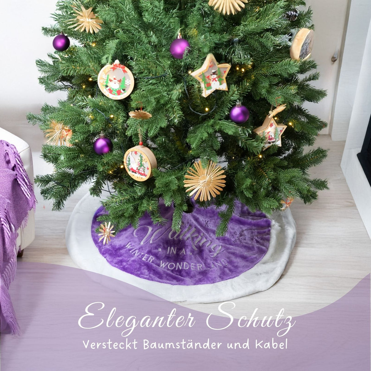 Baumrock Weihnachtsbaummatte Tannenbaum-Rock Weihnachtsbaum-Teppich Christbaum-Decke