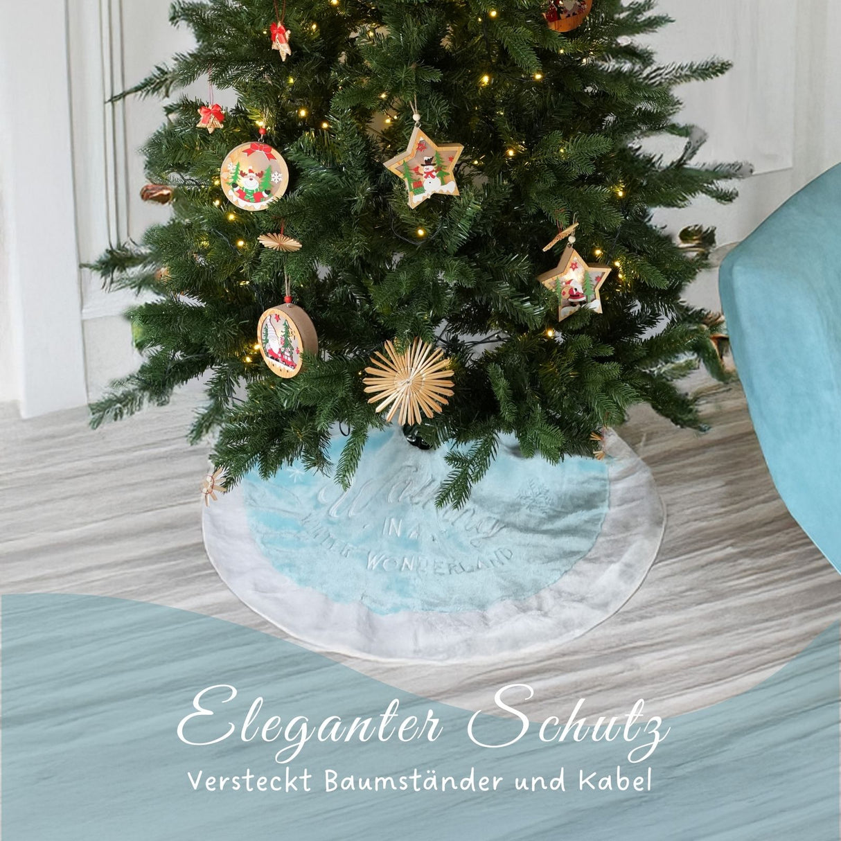 Tannenbaum-Rock Christbaum-Decke Weihnachtsbaummatte Weihnachtsbaum-Teppich Baumrock