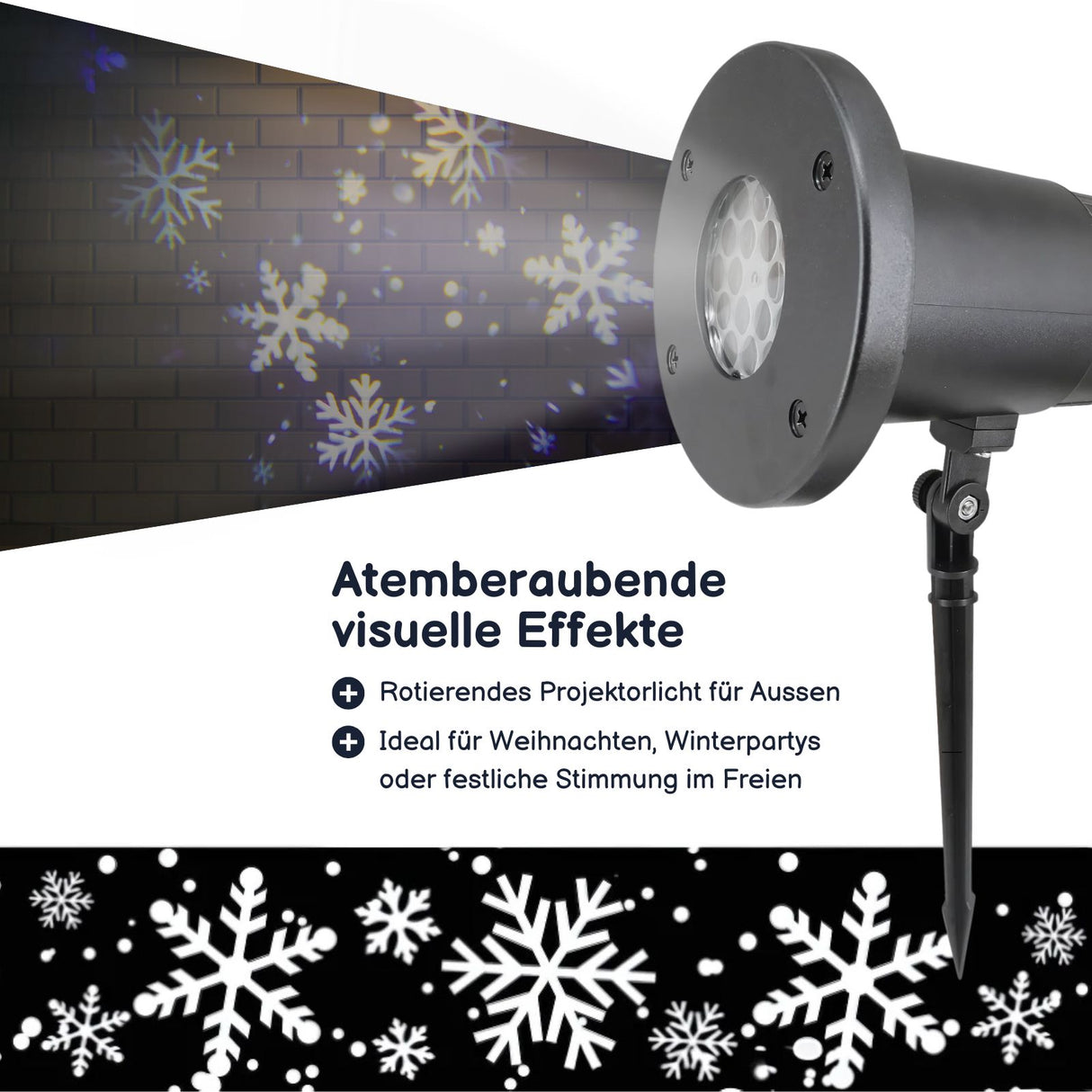 Outdoor-Schneeflocken-Projektor Videoprojektor Beamer LED-Projektorlampe
