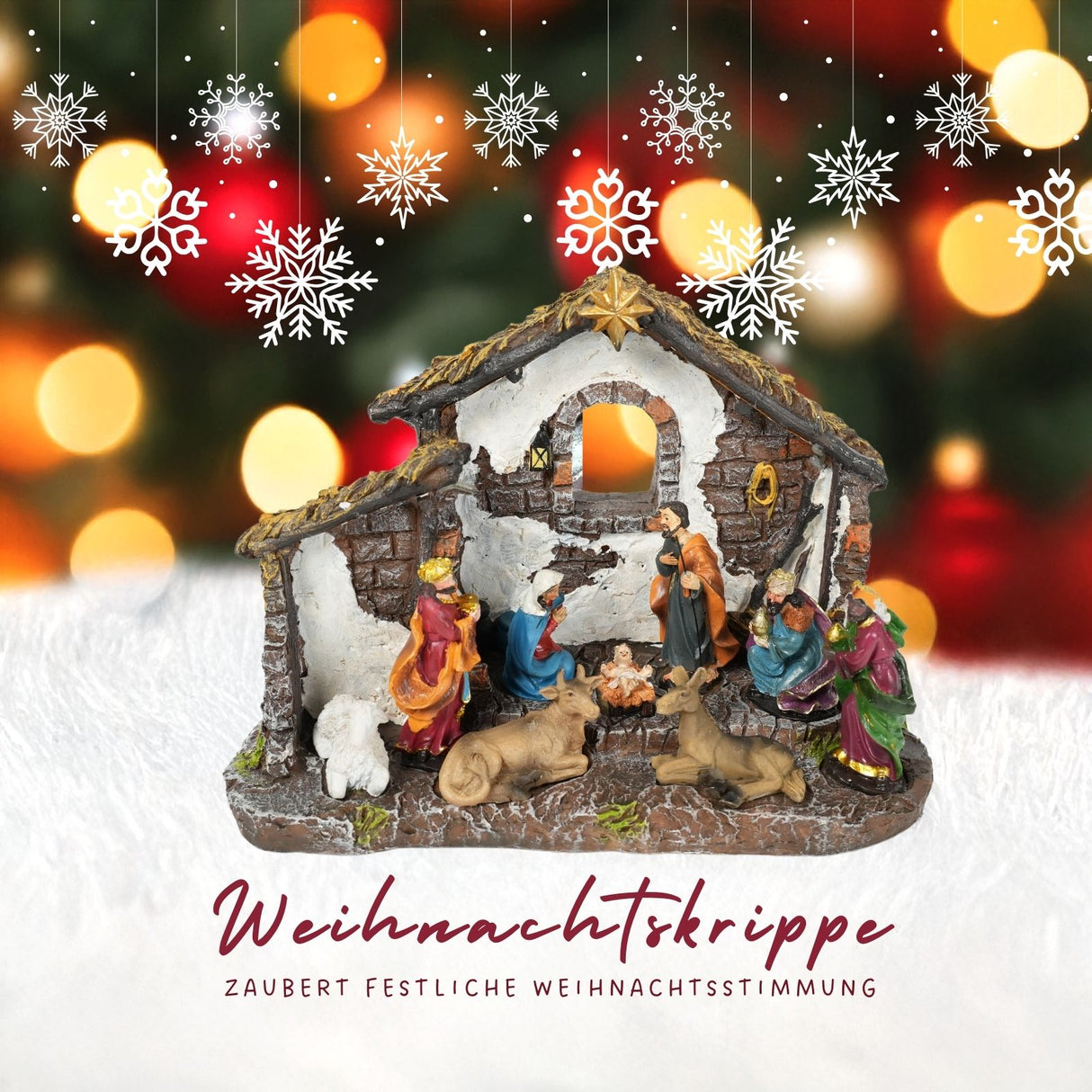 Weihnachtskrippe Weihnachtsstall Krippe Weihnachtsdekoration Krippenszene