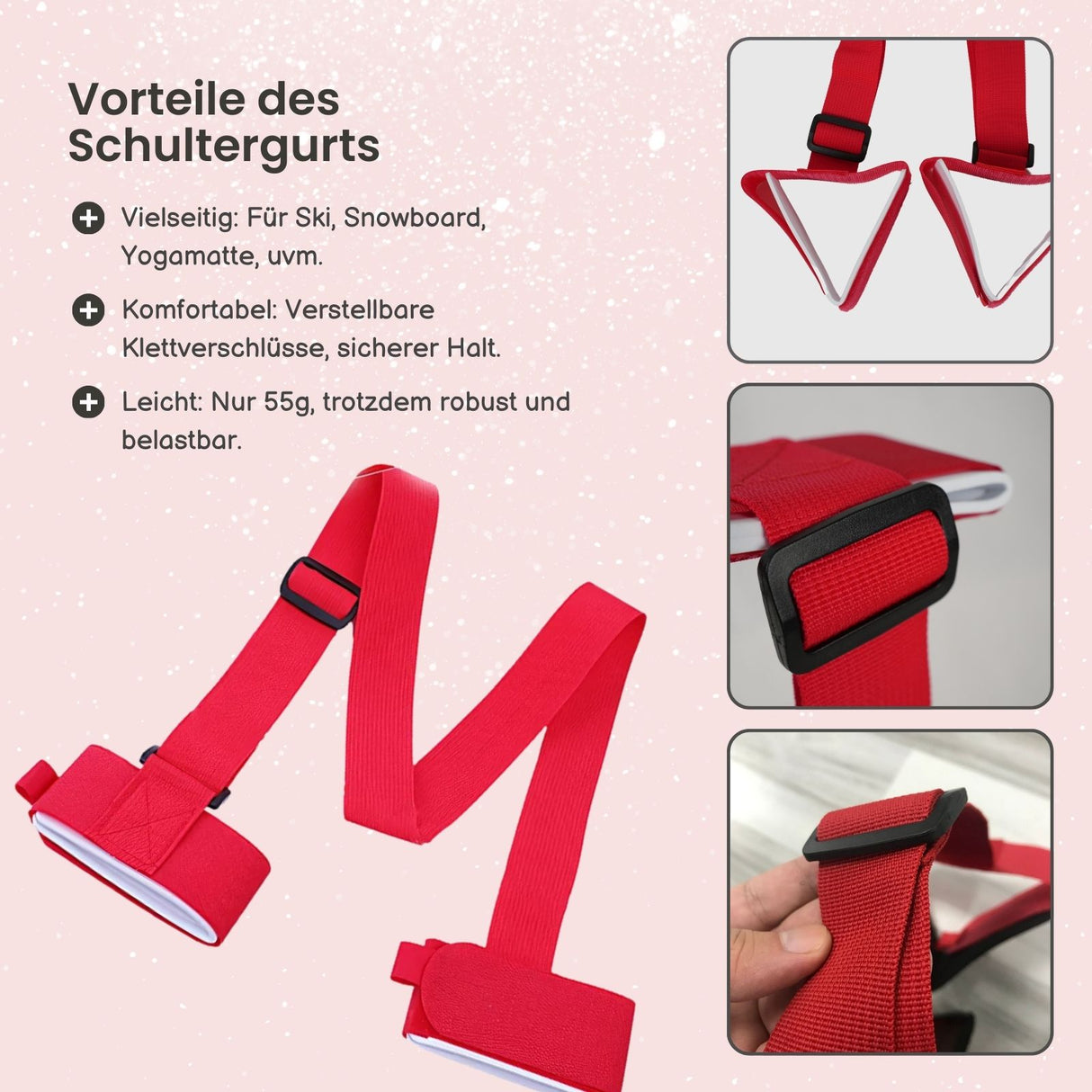 Tragegurt Ski- und Snowboard-Schultergurt E-Trottinette-Trageriemen Stativ-Gurt