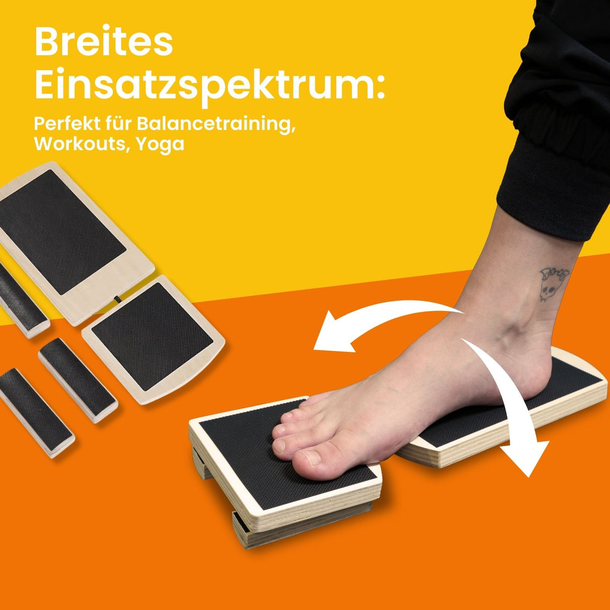 Balance-Brett Gleichgewichts-Brett Knöchel-Trainer Holzbrett Balance Board