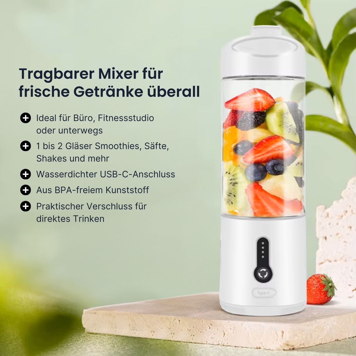 Blender Portabler Mixer Entsafter Smoothie Maker Standmixer Mixer To Go
