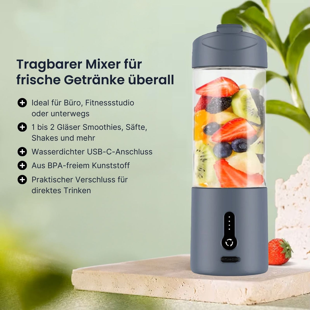 Smoothie Maker Blender Portabler Mixer Entsafter Standmixer Mixer To Go