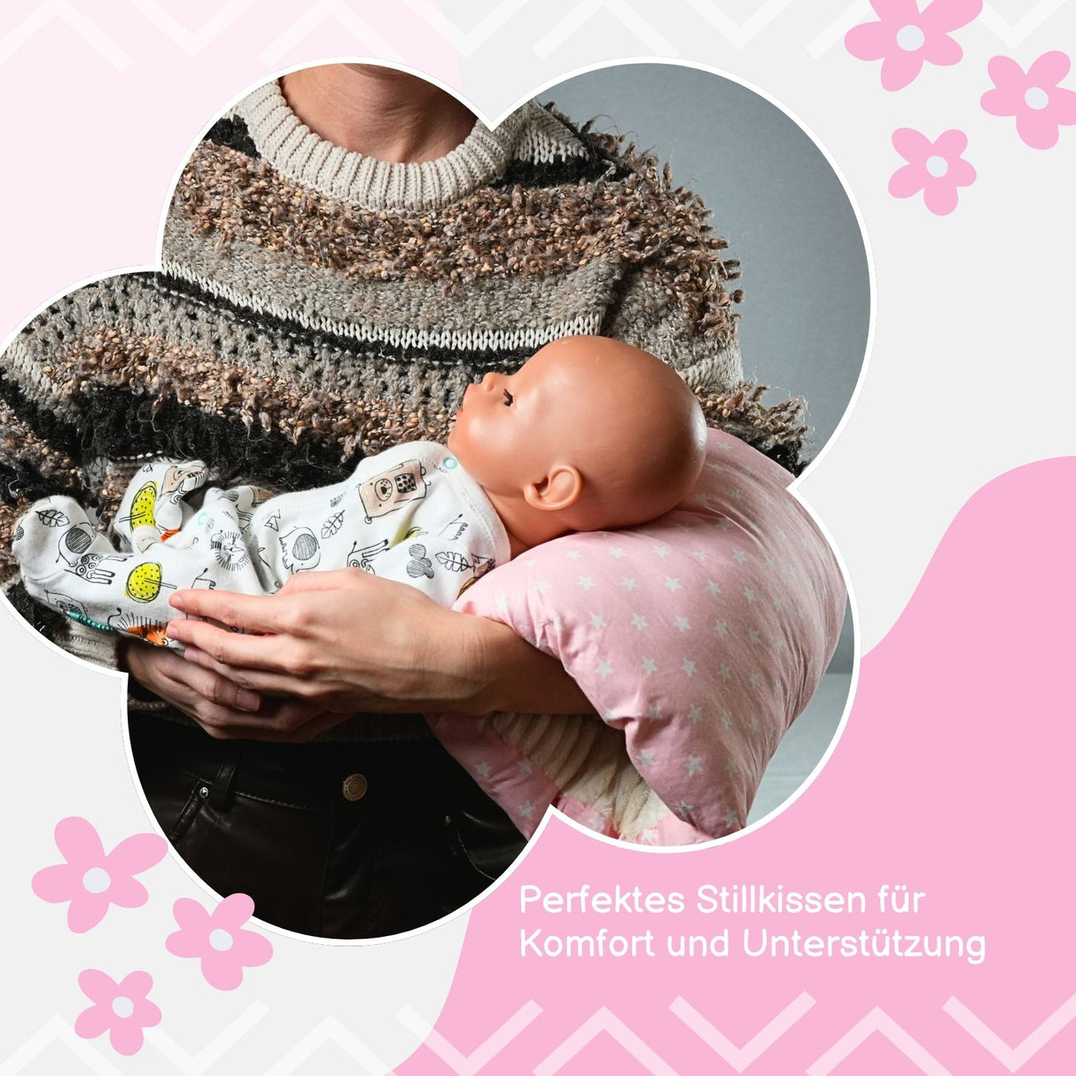 Arm-Stützkissen Baby-Stillkissen Lagerungskissen Lagerungsrolle Entlastungspolster