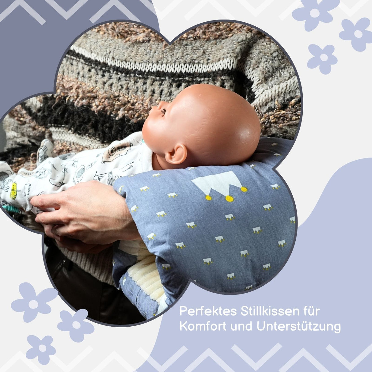 Lagerungskissen Arm-Stützkissen Baby-Stillkissen Lagerungsrolle Entlastungspolster