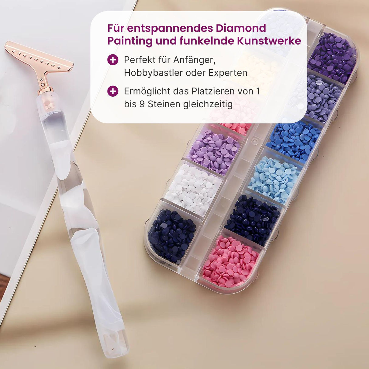 DIY Diamantmalerei Diamond Painting Set Diamant-Malstiftwerkzeug Bastelstift