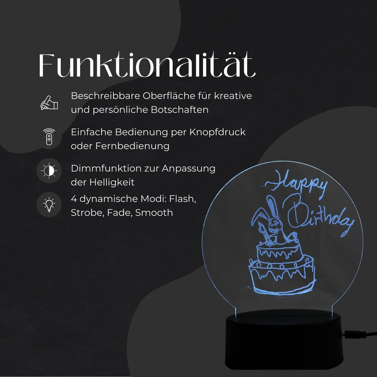 RGB 3D-Nachtlicht Deko-Beleuchtung Stimmungslicht Einschlaflicht