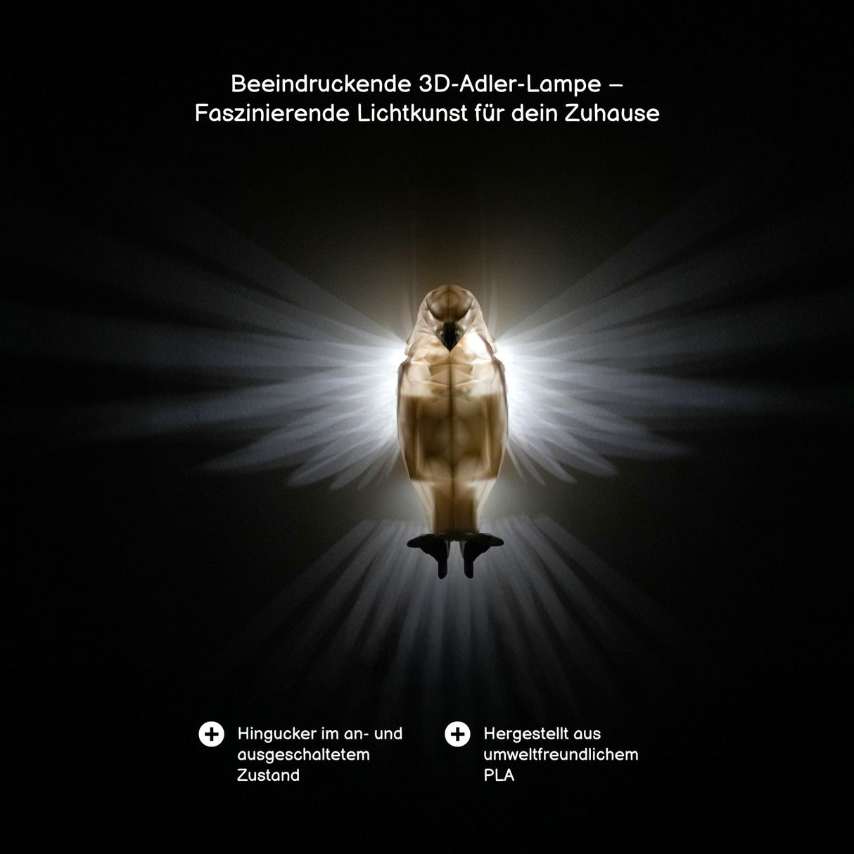 Adler-Lampe Dekorationslampe Wandlampe Nachtlicht Wandleuchte Dekoration