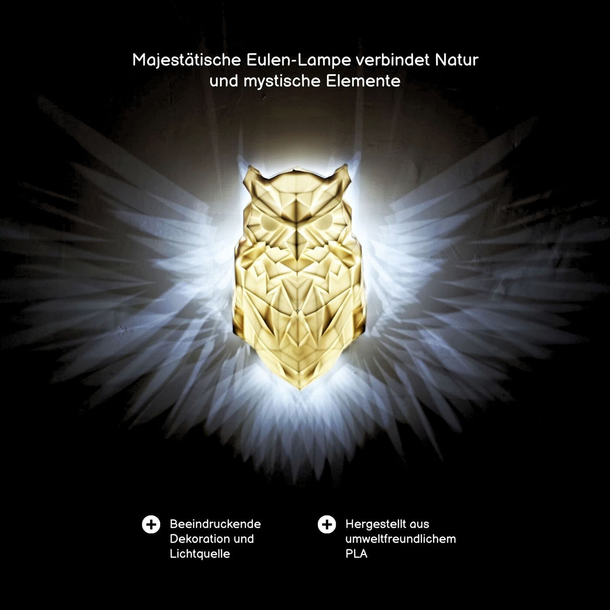 Eulen-Lampe Nachtlicht Dekorationslampe Wandlampe Wandleuchte Dekoration
