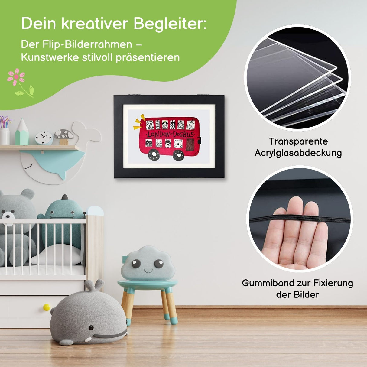 Bilderrahmen Flip Fotorahmen A4 Kunstrahmen Bildhalter Wandrahmen