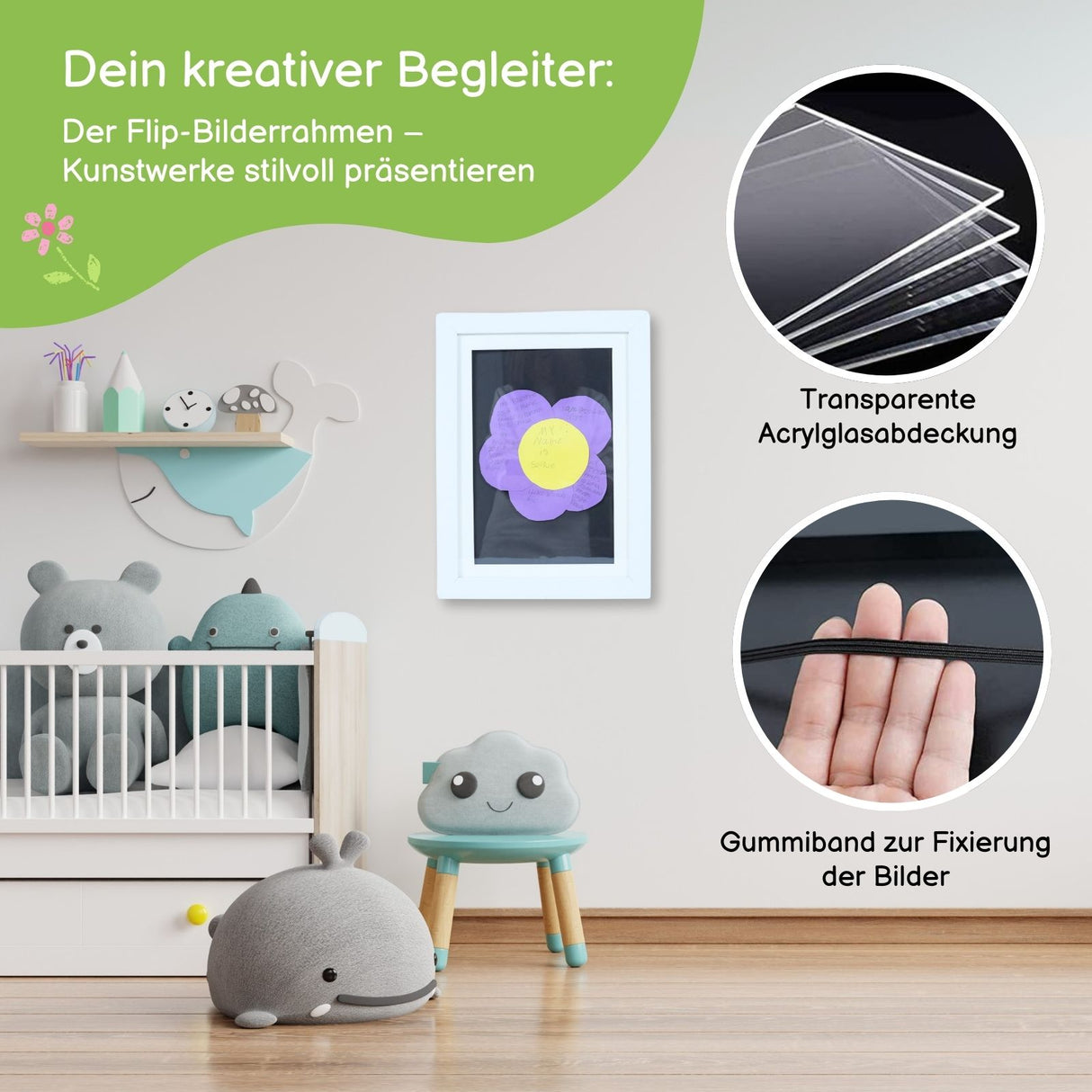 Flip Fotorahmen Bilderrahmen A4 Kunstrahmen Bildhalter Wandrahmen