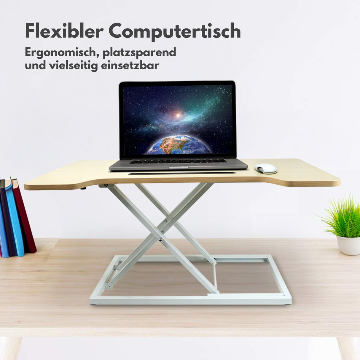 Notebook Schreibtisch pneumatischer Aufsatz Hubtisch Office Desk Bürotisch Arbeitstisch