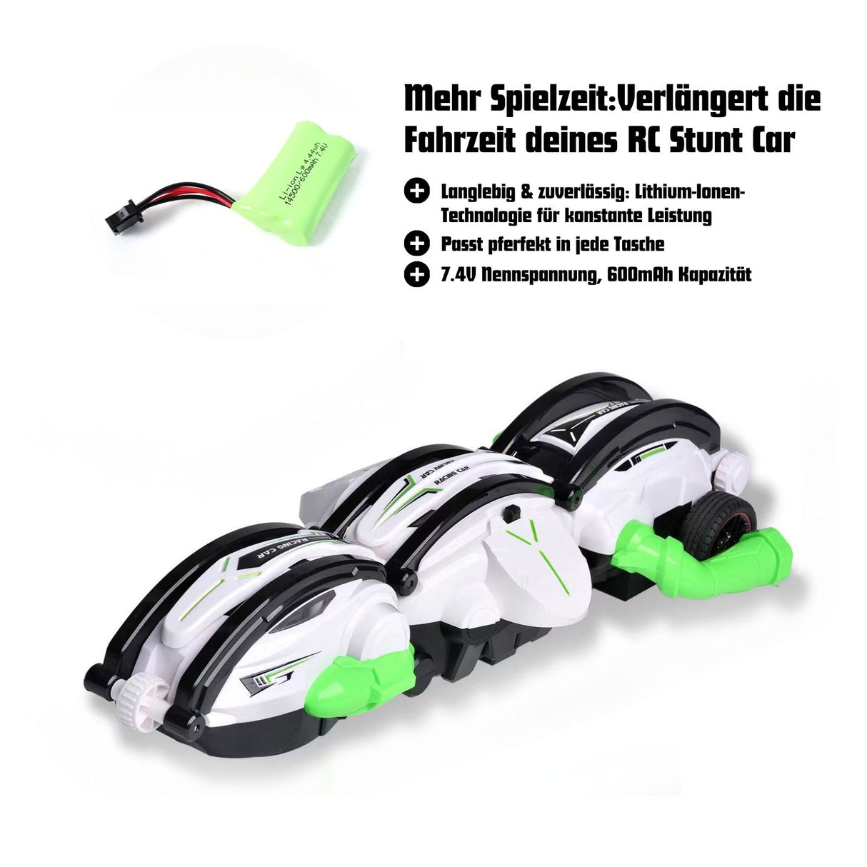 Lithium-Ionen-Ersatzbatterie für RC Stunt Car Ersatzakku Wechselakku