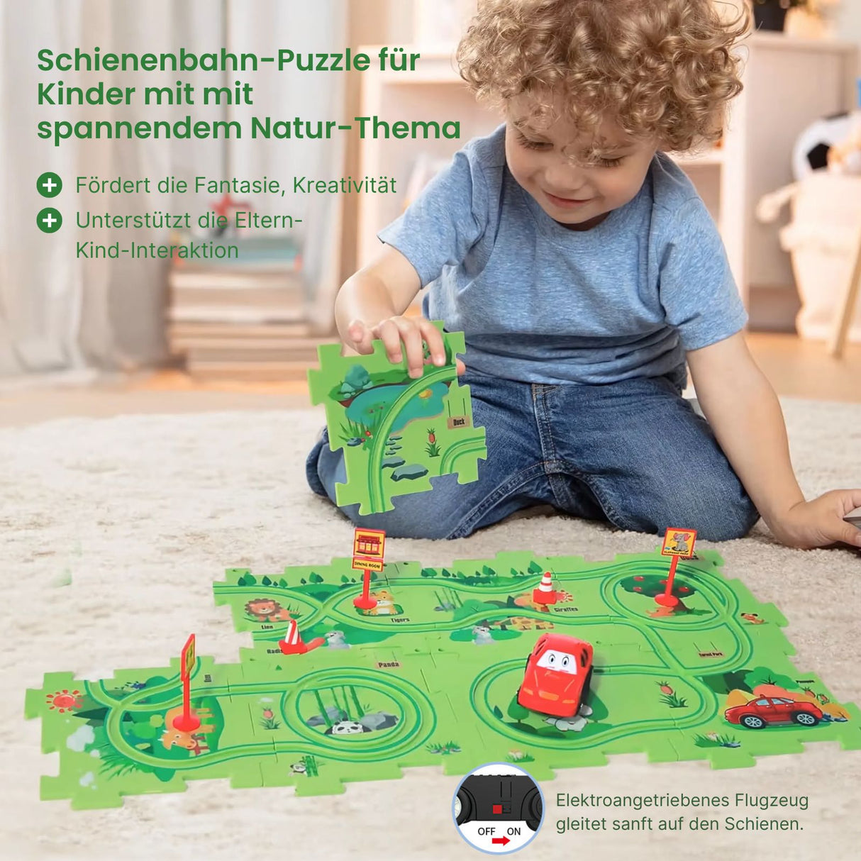 Elektrisches Schienenbahn-Puzzle für Kinder Lernspielzeug Kinderspielzeug